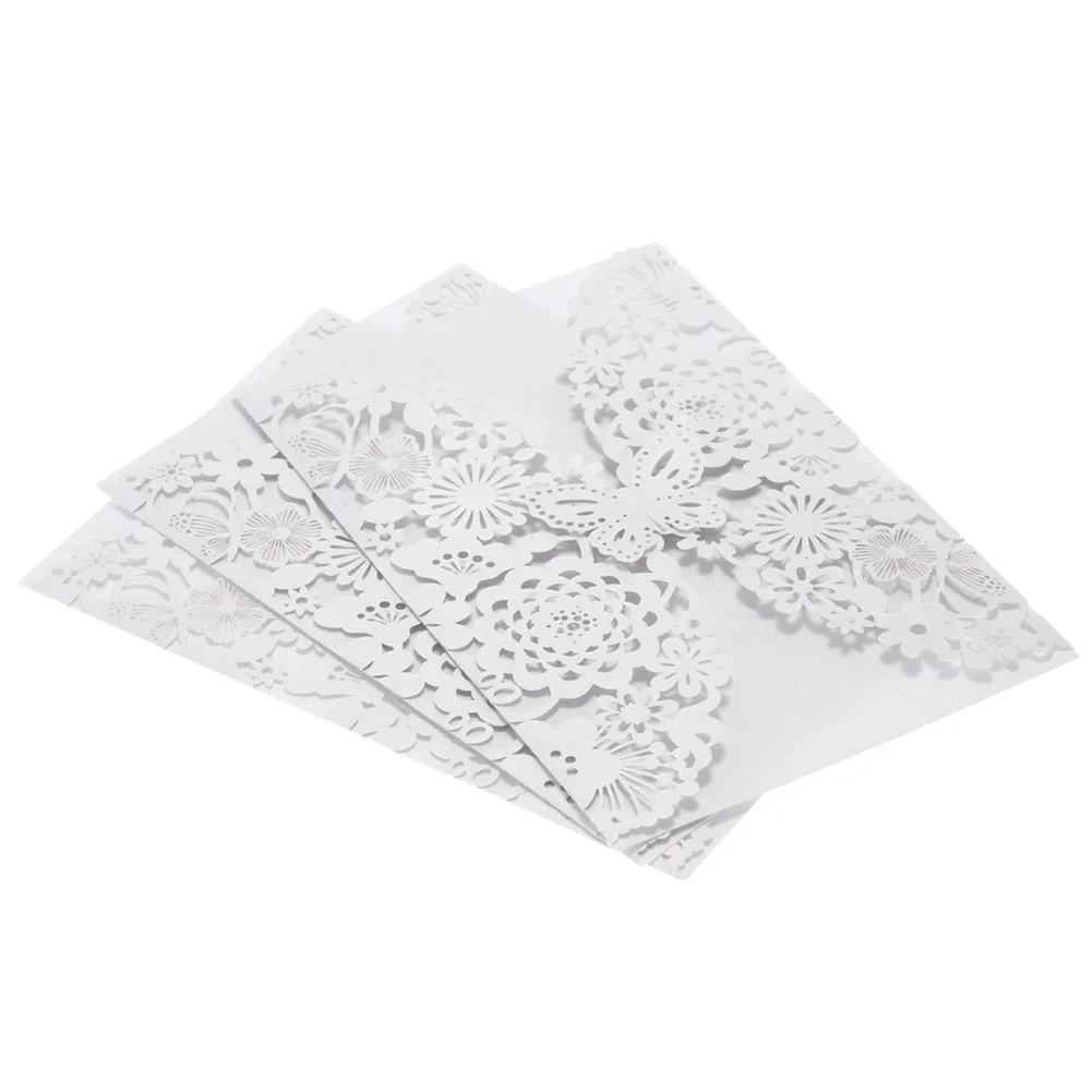  High Quality 10 Pcs/Bag Fashion Invitations Card Solid Color Hollow Flower Elegant Greeting Cards F - 33038596110