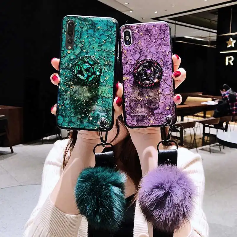 

For Huawei P30 Pro Case Stand Hodelr Mate 10 20 Pro P20 Pro Case Soft Elegant Diamond Cover for Huawei P10 Plus Honor 10 Nova 3i