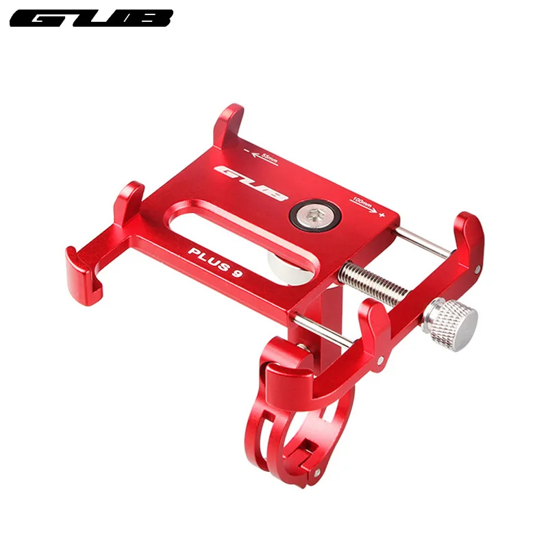 Online Soporte de teléfono GUB Plus 9 para manillar de bicicleta instalación 55 100 ancho ajuste 360 grados de rotación soporte de aleación CNC anodizado Rack