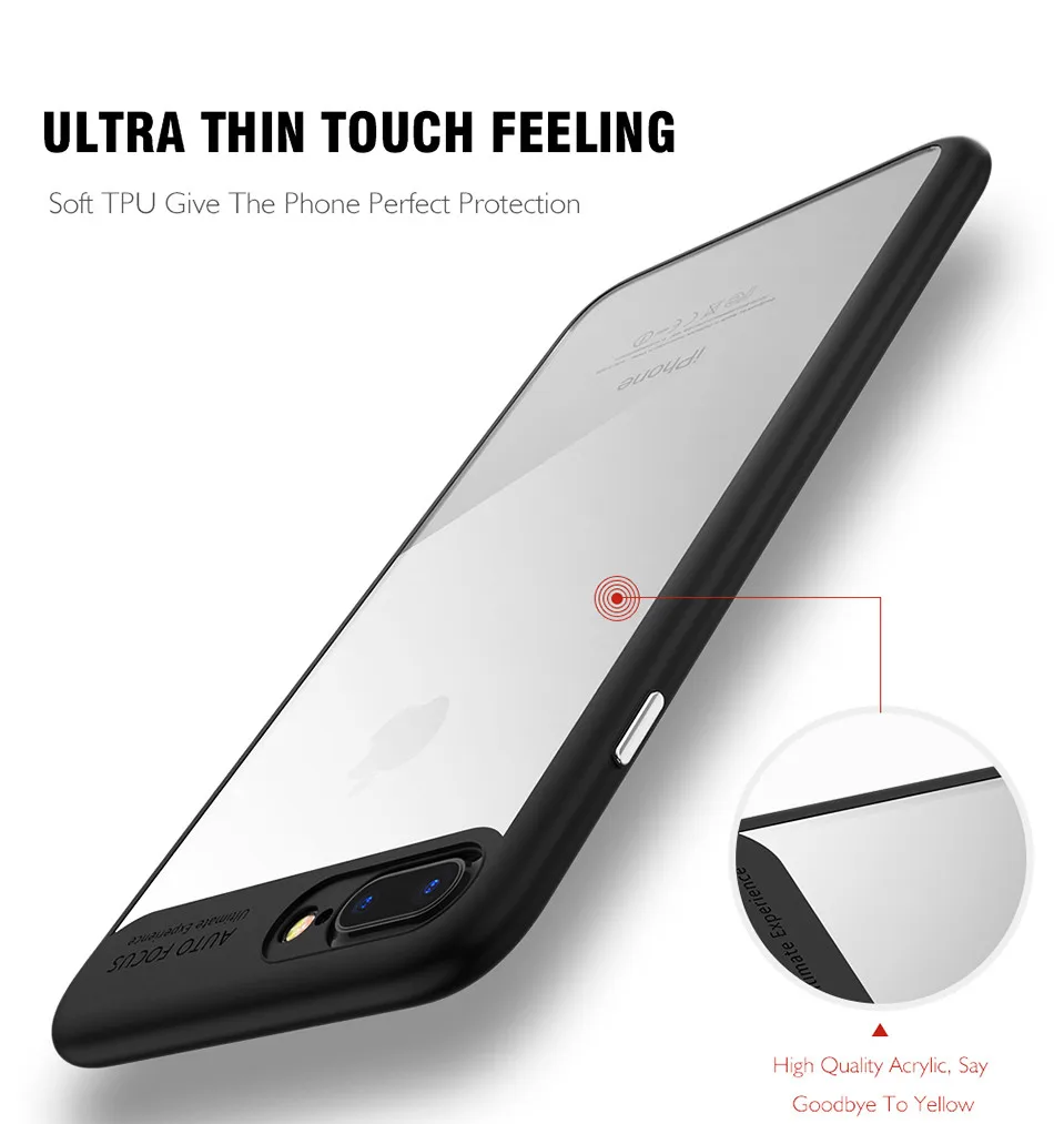 KISSCASE Phone Cases For iPhone 6 6s Plus 7 7 Plus Ultra Thin Soft TPU + Hard PC Back Cover Case For iPhone 7 7 Plus 6 6s Coque (1)