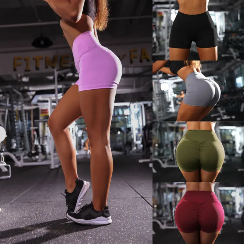 

Women Casual Push Up Fitness Shorts Running Gym Stretch Sports Short Pants