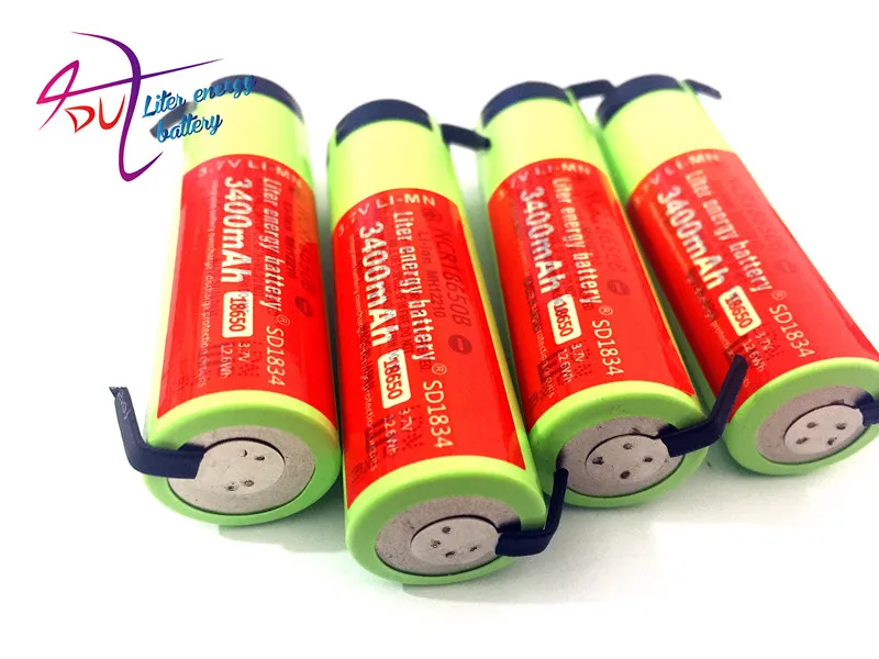 4pcs/lot 100% New Original NCR18650 3.7V 3400MAH Li-ion rechargeable battery for tablet pc 7-9 inch Diy Nickel Sheet Batteries | Компьютеры