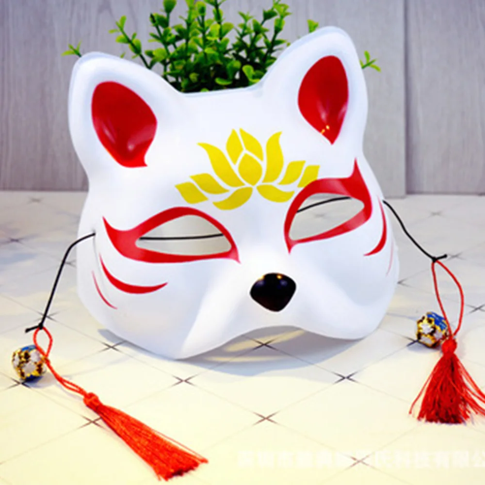 Маска лисы для костюмированной вечеринки в виде животного, японская кошка Нацумэ, книга друзей, лисичка, полумаска для лица, Маскарадная маска на Хэллоуин, вечерние костюмы