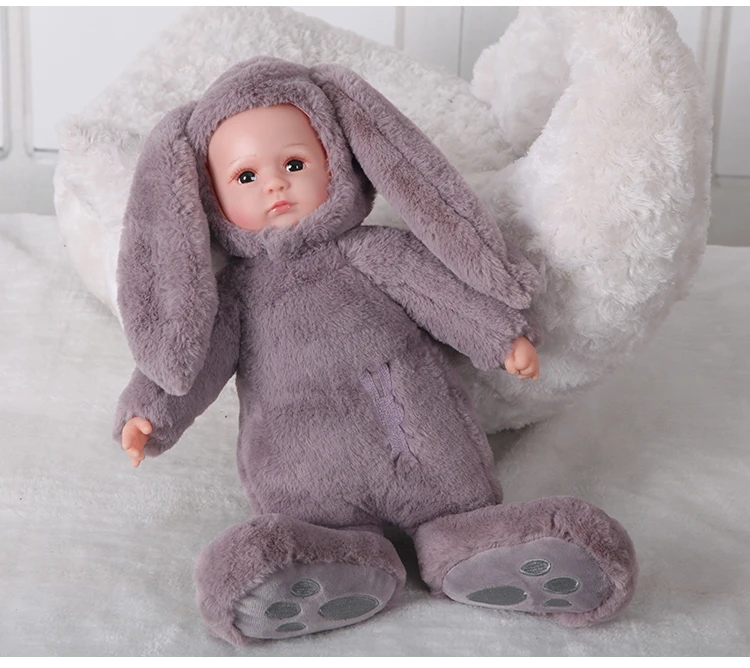 45 см детская кукла реборн кукла игрушка для детей, для сна, симпатичная виниловая кукла, плюшевая игрушка для девочек, коллекция подарков для малышей
