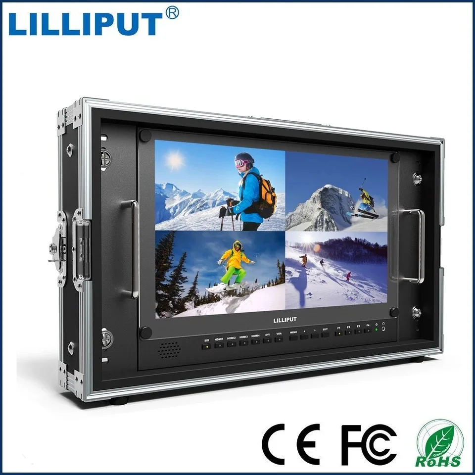 

Lilliput BM150-4K Broadcast 15.6" 4K Director Monitor ULTRA-HD 6U Rack HD SDI Monitor 3840x2160 SDI HDMI Tally VGA