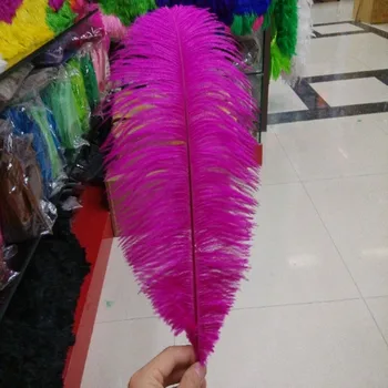 

Best-selling products 100 PCS pretty 55-60 cm/22-24 inches Rose ostrich feathers plume artware performing decorations