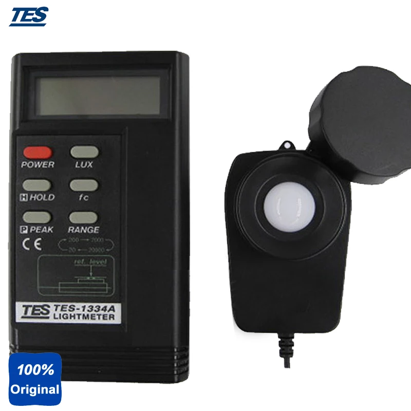 TES 1334A Digital Light Meter Lux Tester Illuminance Meter with Data