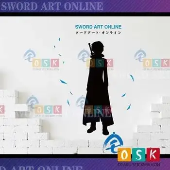 

Sword Art Online SAO Kirito Vinyl Wall Stickers Decal Decor Home Anime Car Sticker