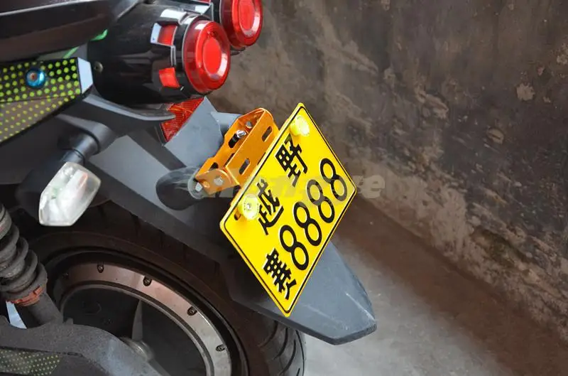 Мотоцикл номерной знак держатель Алюминий кронштейн регулировать регистрационная номерная табличка держатель для Honda Yamaha KTM Ducati Триумф