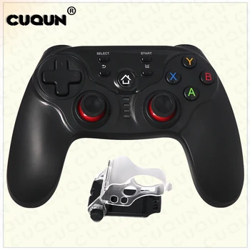 

Wireless Bluetooth Game Controller Gamepad Portable Handle Bracket Joystick for Smart Phones/Tablets/TVs/TV boxes(BLACK)