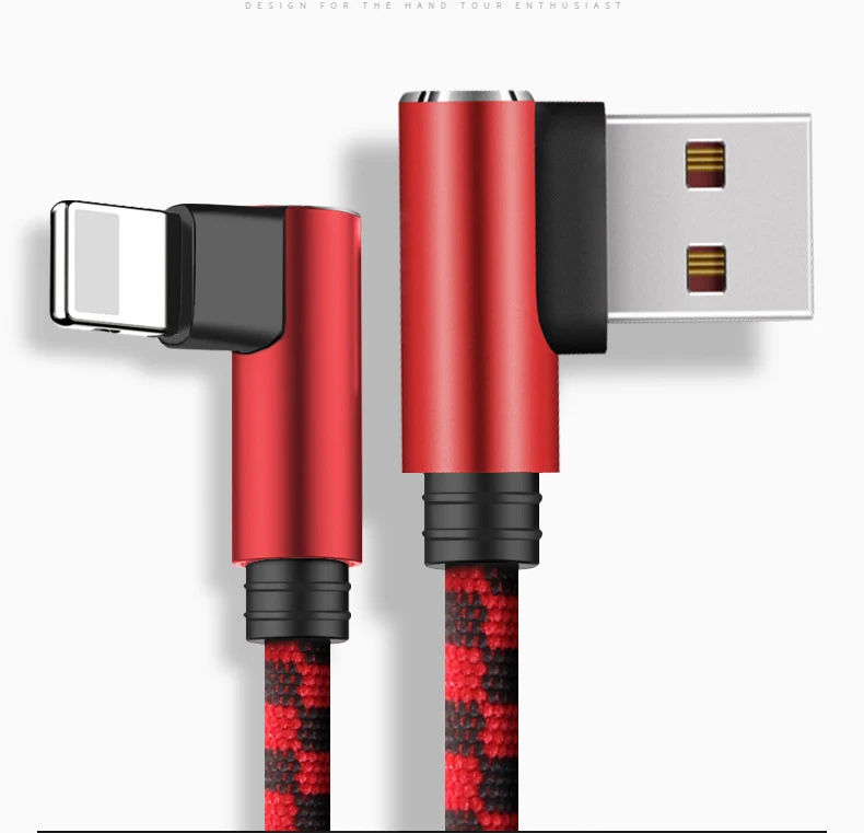 

mobile game data cable is suitable for apple android type-c mobile phone double elbow charging cable 1 meter USB quick charge
