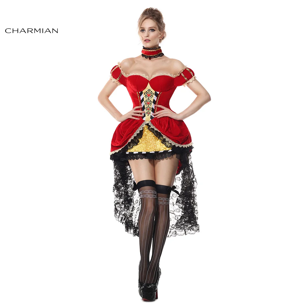 Charmian новый костюм королевы для женщин сексуальный с открытыми плечами Королева