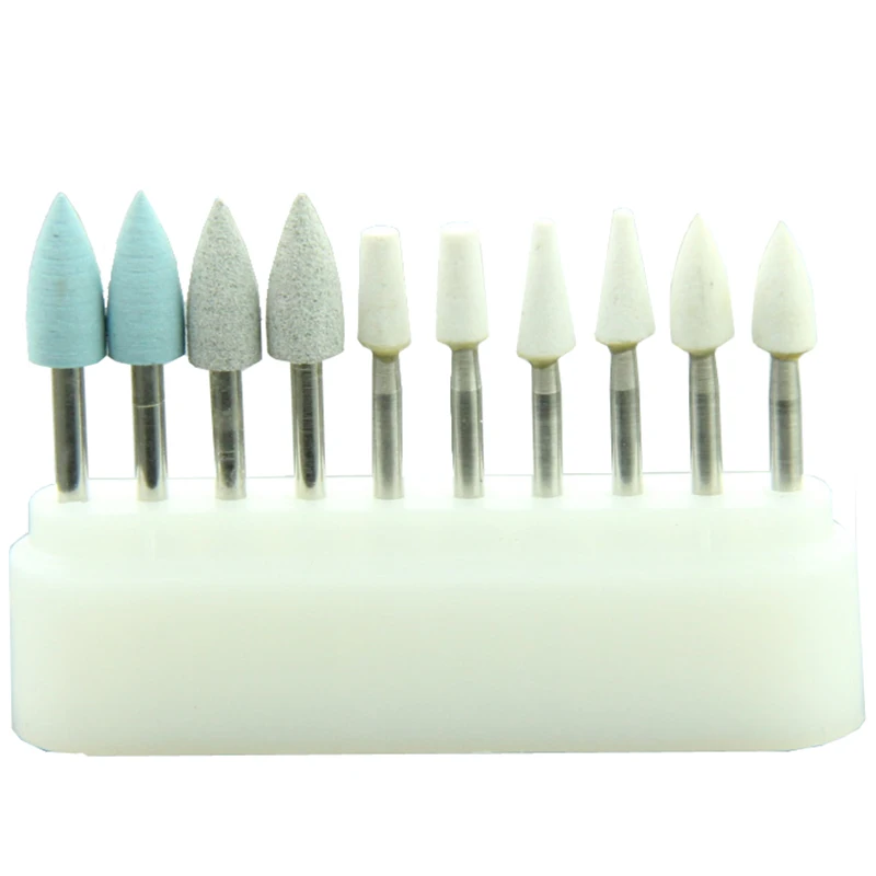 2 Kits (20pcs) Dental Composite Finishing And Polish Burs 6pcs White