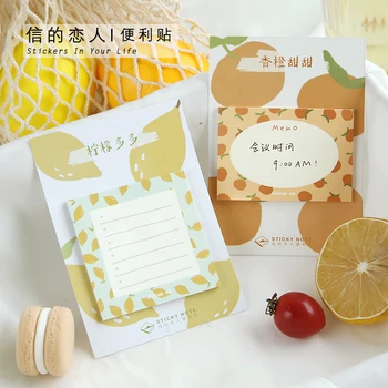 

30 sheets/pad Cute Strawberry Orange Sticky Notes Kawaii Fruits Planner Memo Pad Flake Sticker Offce Supplies Stationery