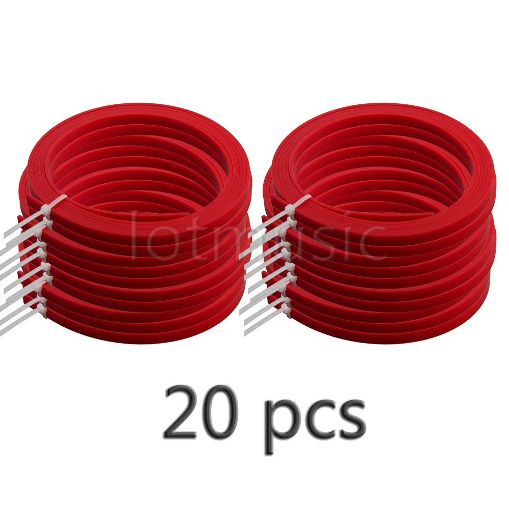 20pcs Red ABS Acoustic Guitar Binding Purfling Strip 6mm x 1.5mm Body