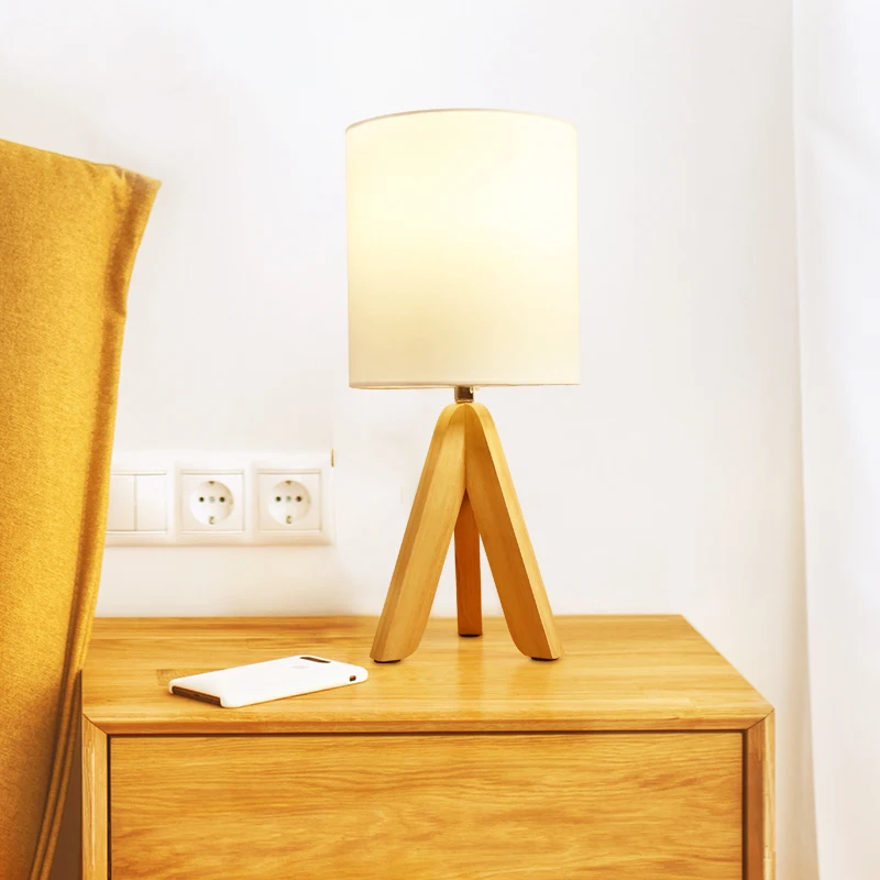 JAXLONG современная настольная лампа с деревянным основанием Лофт декор искусство гостиная Кофейня лампа спальня светодиодный отель столик для Холла столовая комната для чтения