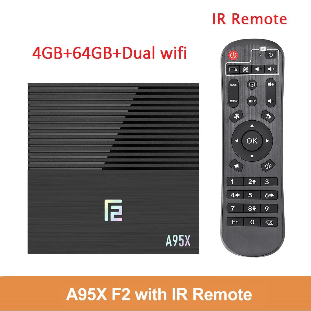 Android 9,0 Smart tv Box A95X F2 4 Гб 64 Гб Amlogic S905X2 поддержка 4K Google Play Store Netflix Youtube медиаплеер H96 max F1 - Цвет: 4GB 64GB