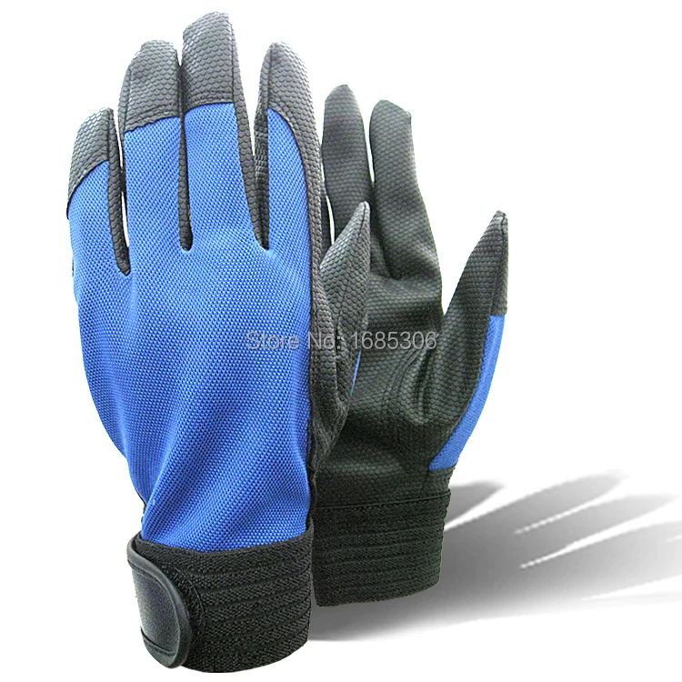 

Blue PU working glove wholesale best selling products alibaba safety equipment glove
