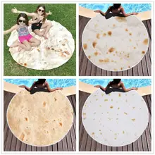 Блинное плоское полотенце с принтом торта, полотенце для йоги, большое круглое полотенце пляжное пикник, мягкое толстое Впитывающее одеяло из микрофибры