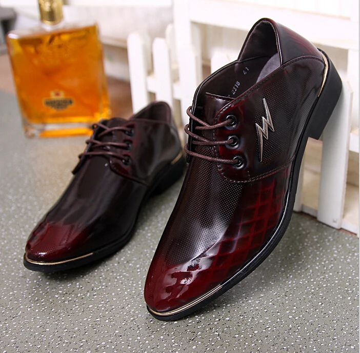 red and black formal shoes