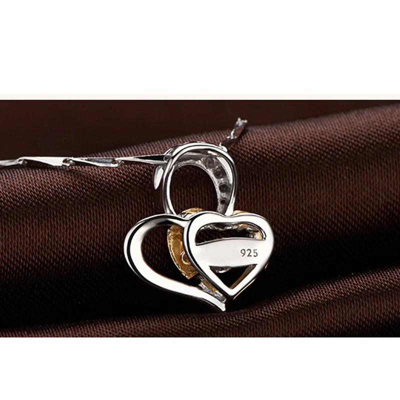 sterling silver heart necklace for women (2)