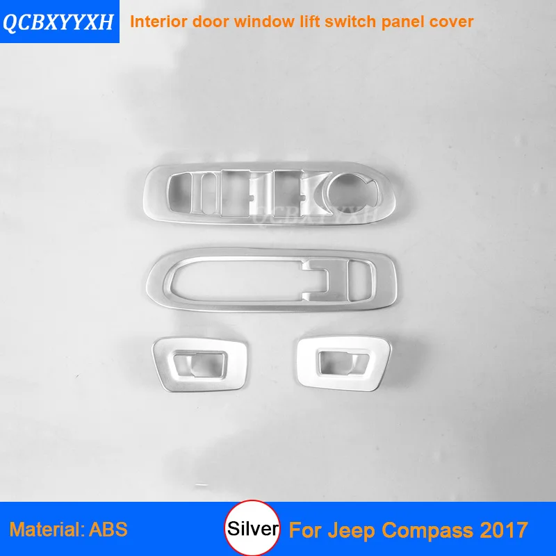 QCBXYYXH для Jeep Compass автомобильный Стайлинг серебристый цвет украшение интерьера блестки стикер автомобиля внутренняя дверная ручка коробка блестки - Название цвета: J