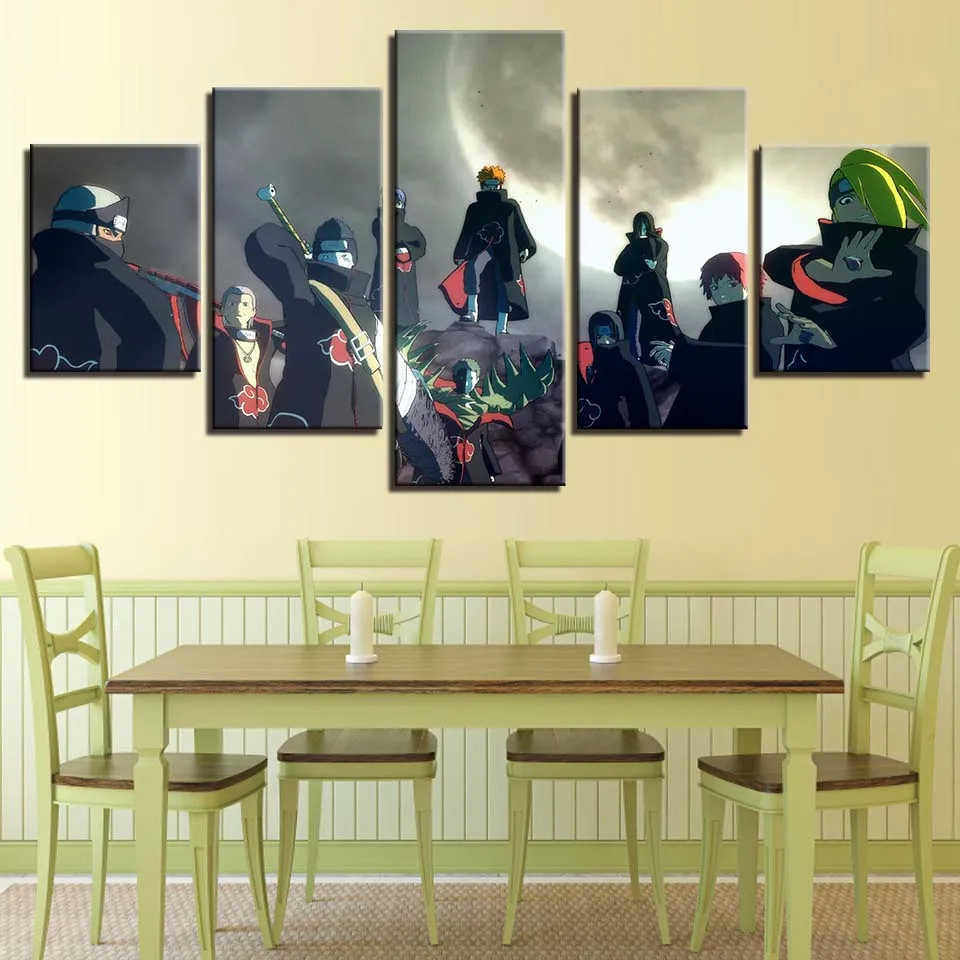 Waliicorners Prints Canvas Pictures Home 5 Pieces Wall Art Modular Animation Naruto Classic HD Poster Paintings On Living Room Decoration 7
