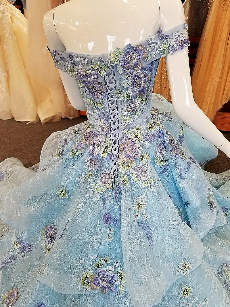 LS00344 Blue evening dress long sweetheart ball gown corset back off the shoulder abendkleider prom dresses real photos LS00344 Blue evening dress long sweetheart ball gown corset back off the shoulder abendkleider prom dresses real photos