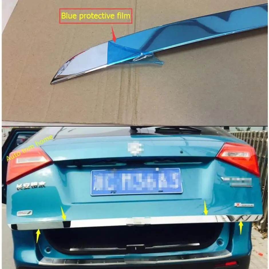 FIT FOR VW Passat B8 Rear Bumper Streamer 3 Pcs S.Steel Chromed 2015/>