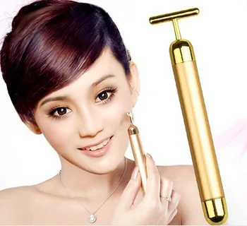 

Facial Massage Stick Lady Beauty Energy 24K Golden Plated Vibration Beauty Bar for Skin Lifting Wrinkle Removal