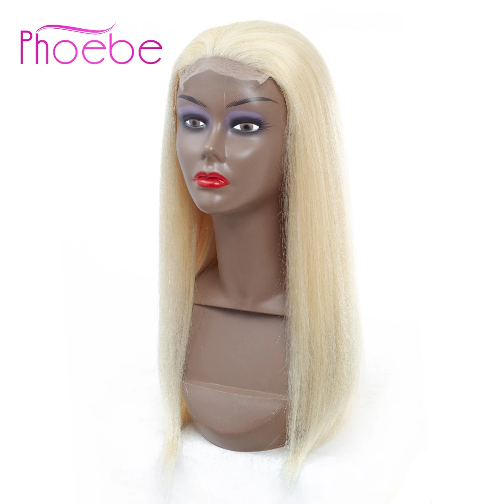 Phoebe волосы 4*4 перуанские прямые человеческие волосы парики блонд полный 613 цвет U часть Швейцарский парик шнурка для женщин remy волосы без запаха