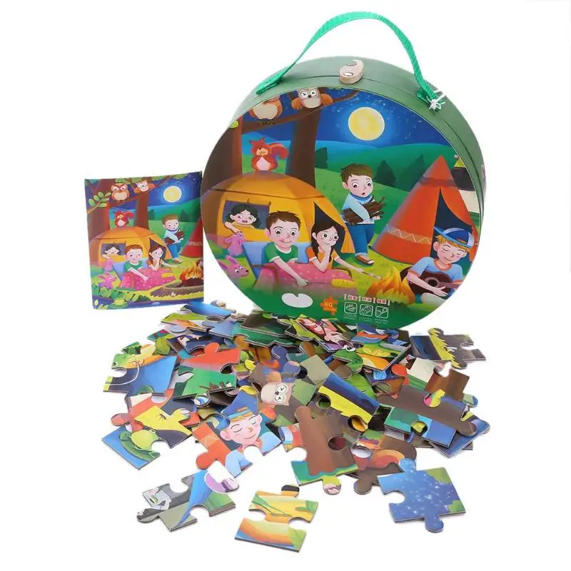 6 цветов 3D маленькие Пазлы набор игрушек детские Мультяшные деревянные головоломки детские творческие обучение по методу Монтессори Обучающие игрушки, подарки - Цвет: E