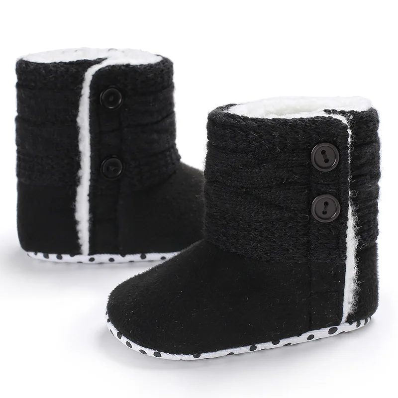 Зимние теплые бархатные ботинки для маленьких мальчиков; нескользящие зимние ботинки на мягкой подошве для новорожденного мальчика 0-18 месяцев