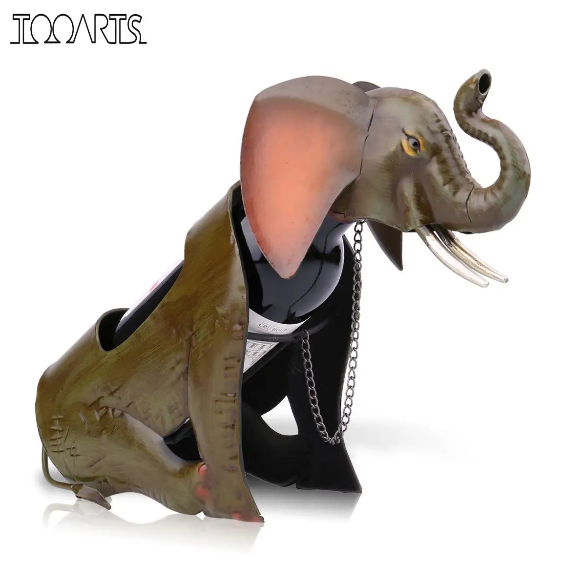 Buy Tooarts Elephant Wine Rack Metal Animal Classical Wine Bottle Holder
