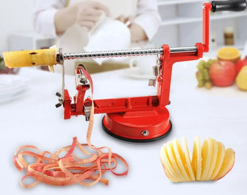 Comprar Máquina creativa 3 en 1 de acero de la manzana de la fruta pelador de acero inoxidable Corer Slinky cortador de la barra de cocina casera