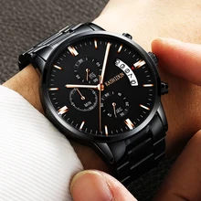 KASHIDUN.Sports Multifunction Men’s Wrist Watches Watchband Top Luxury Brand Males Chronograph Quartz Clock Boy Man Wristwatches