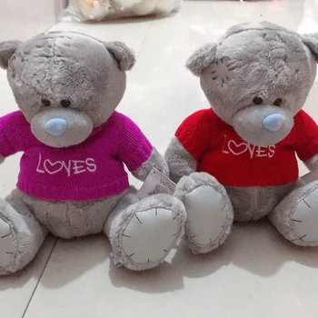 

1PC Teddy Bear Plush Toys Sweater Bear 22CM Soft Stuffed Animals Cute Patch Bear Plush Dolls For Baby Kids Birthday Gifts