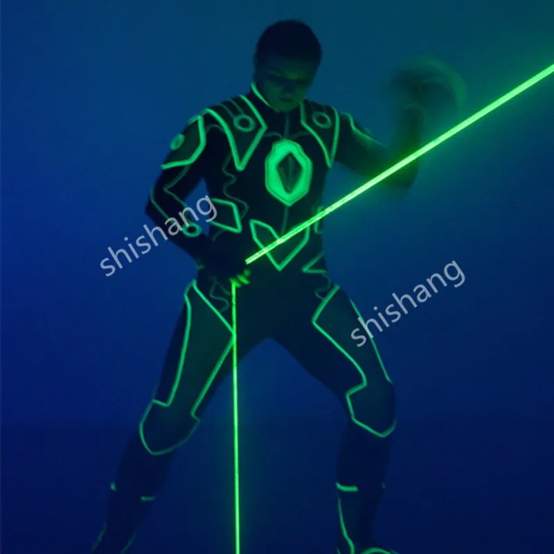 K815 бар зеленый лазерный проектор dj лазерный мужской носит ручной лазерный меч Лазерная основа светящиеся танцевальные костюмы реквизит светящийся наряд диско