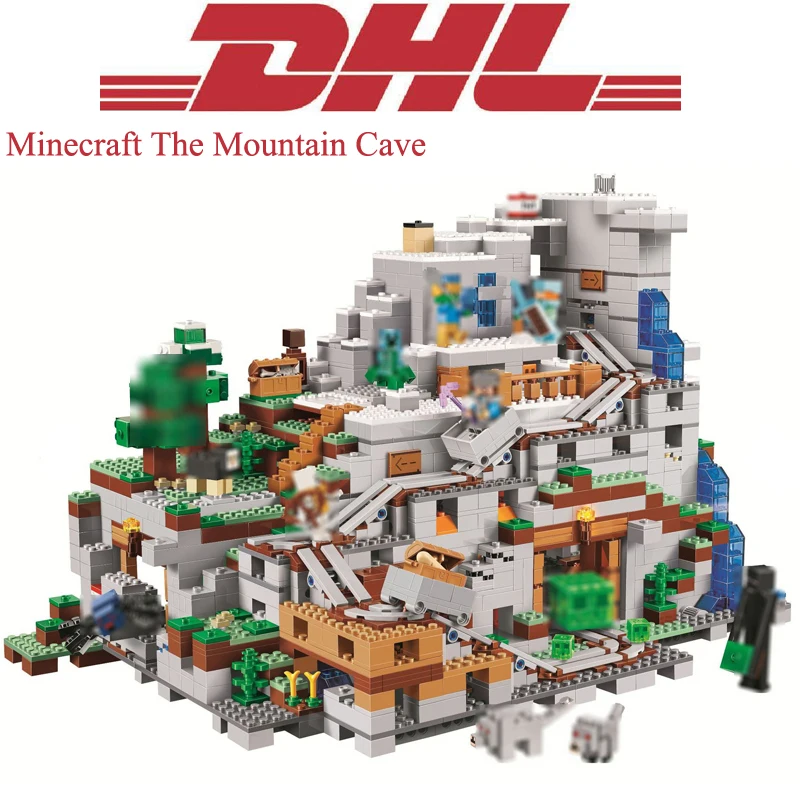 

Lepin 18032 Minecrafted Figures The Mountain Cave Model Building Kits Blocks Bricks Toys For Children Compatible Legoing 21137