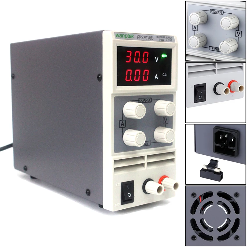 

3 Digital LED 0~30V 10A Switching Adjustable DC Power Supply Adjustable 220V voltage regulator