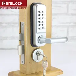 Rarelock zs49 Комбинации Ручка замок с ключами для дома безопасности офисные Отель Деревянные двери Спальня 2 способ открыть