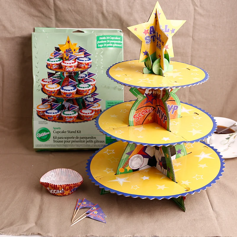 

Import from America 3 Layer Paper Round Cup Cake Holder Wedding Birthday Party Decorations Events Display Stands free shipping