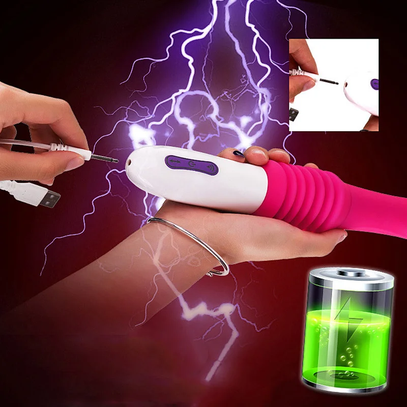 10 Speeds Silicone Pump font b Dildo b font Vibrator Mini Gun Machine Ball Rotation And