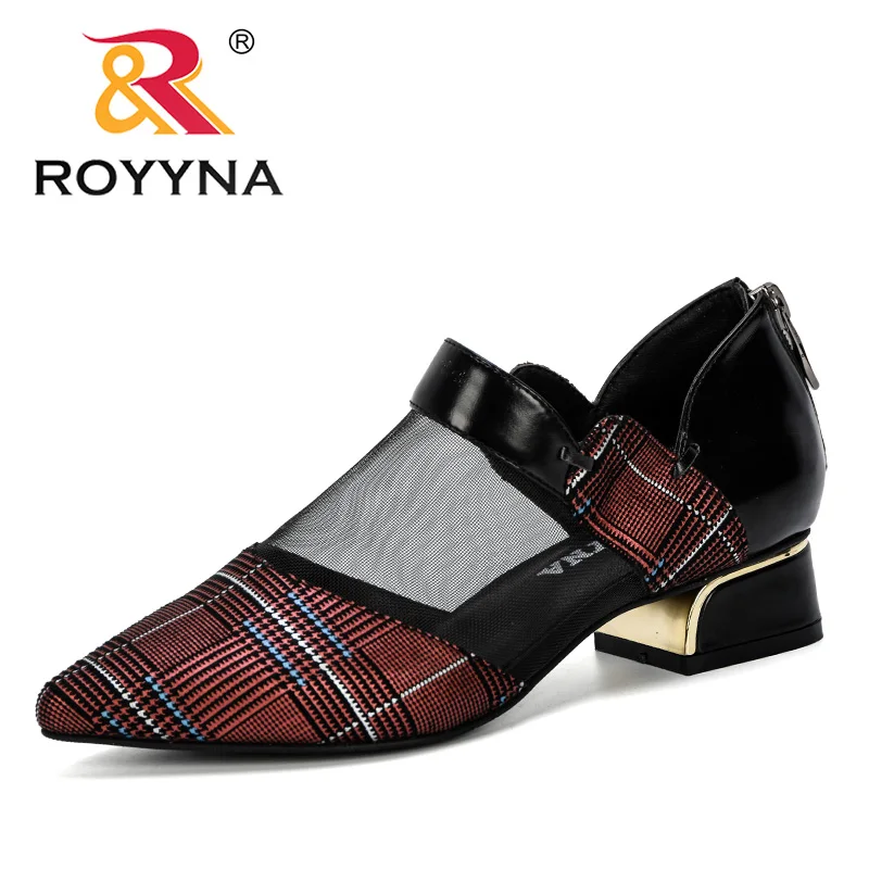 ROYYNA новинка 2019 женские блестящие туфли пикантные модные свадебные с острым