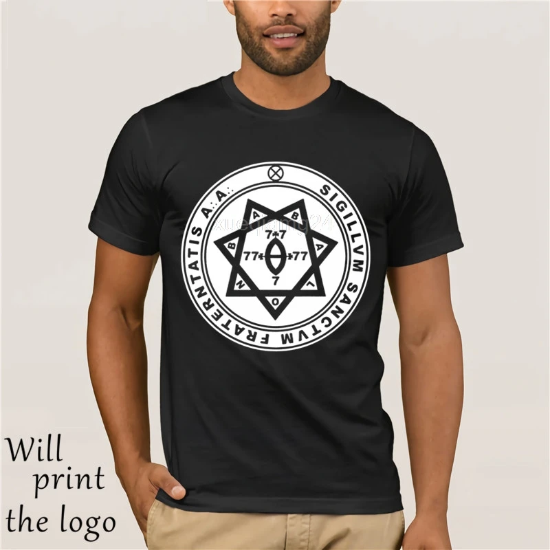 Модная классная мужская футболка женская забавная Aleister Crowley Seal-Okkultismus-Thelema
