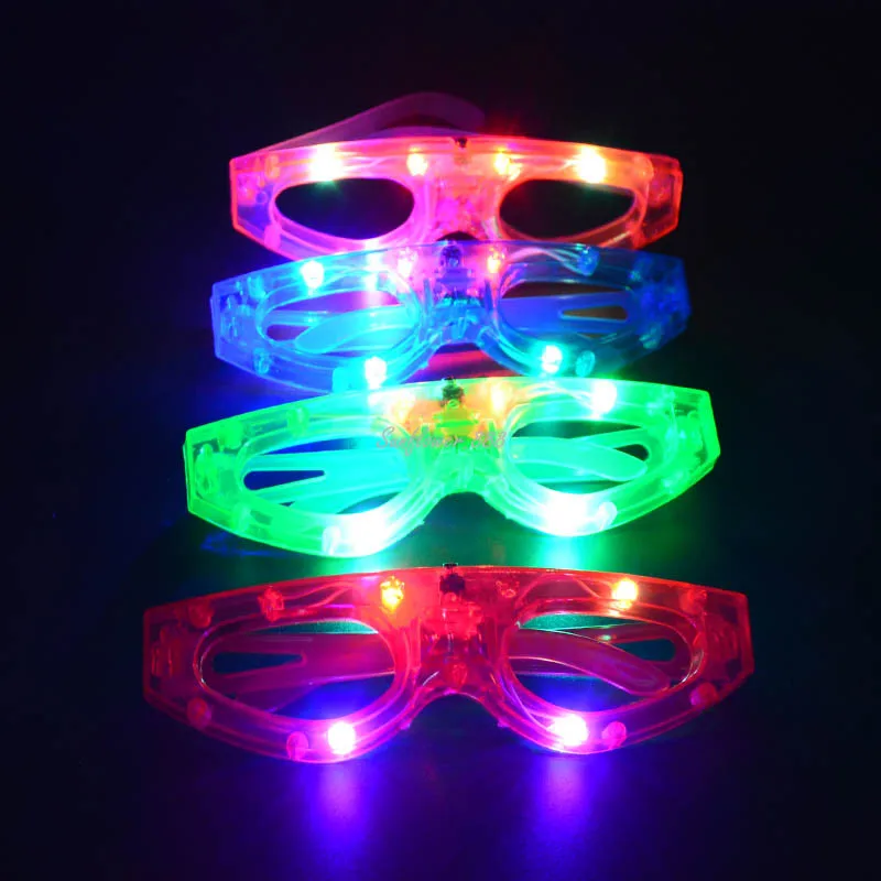 LED Glowing Square Shaped Eye Glasses Flashing Blinking Eye Wear