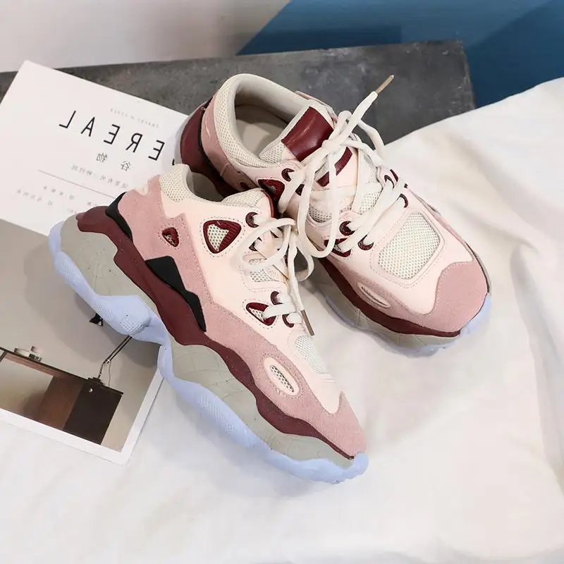 

Casual Shoes Women Chunky Sneakers Fashion Dad Shoes For Women Spring Autumn White Black Shoes Chunky Sneaker Vulcanize Shoes