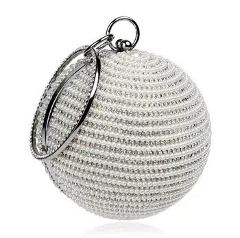 

Beaded Women Evening Bag Metal Diamonds Purse Small Day Clutch Chain Shoulder Crystal Handbags For Party Wedding YM1059
