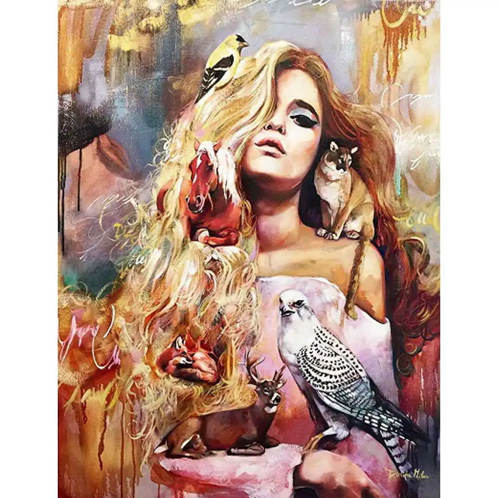 

DIY PBN Sexy Girls Arcylic Painting By Numbers On Canvas Framed Wall Pictures Art For Living Room Home Decoration