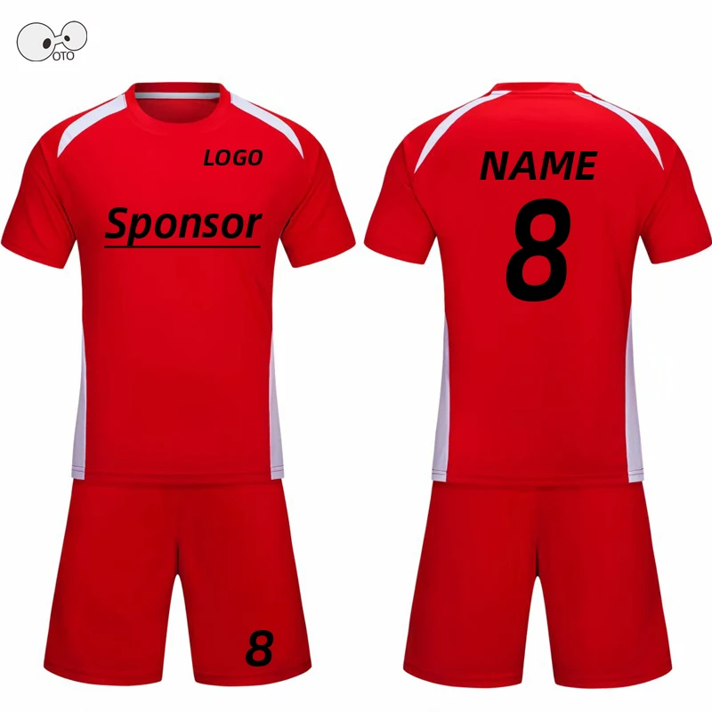 

Shirt+Shorts Customize Kids Adult Soccer Uniforms 19/20 Men Women Football Jerseys Futsal Training Set Breathable Sport Clothing